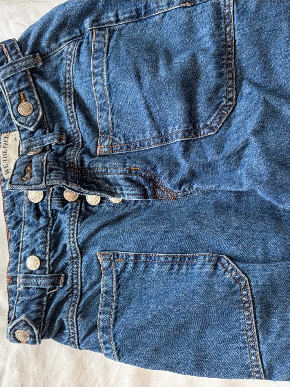 We The Free Wide-Leg High-Rise Jeans in Dark Blue Wash - Picture 2 of 4
